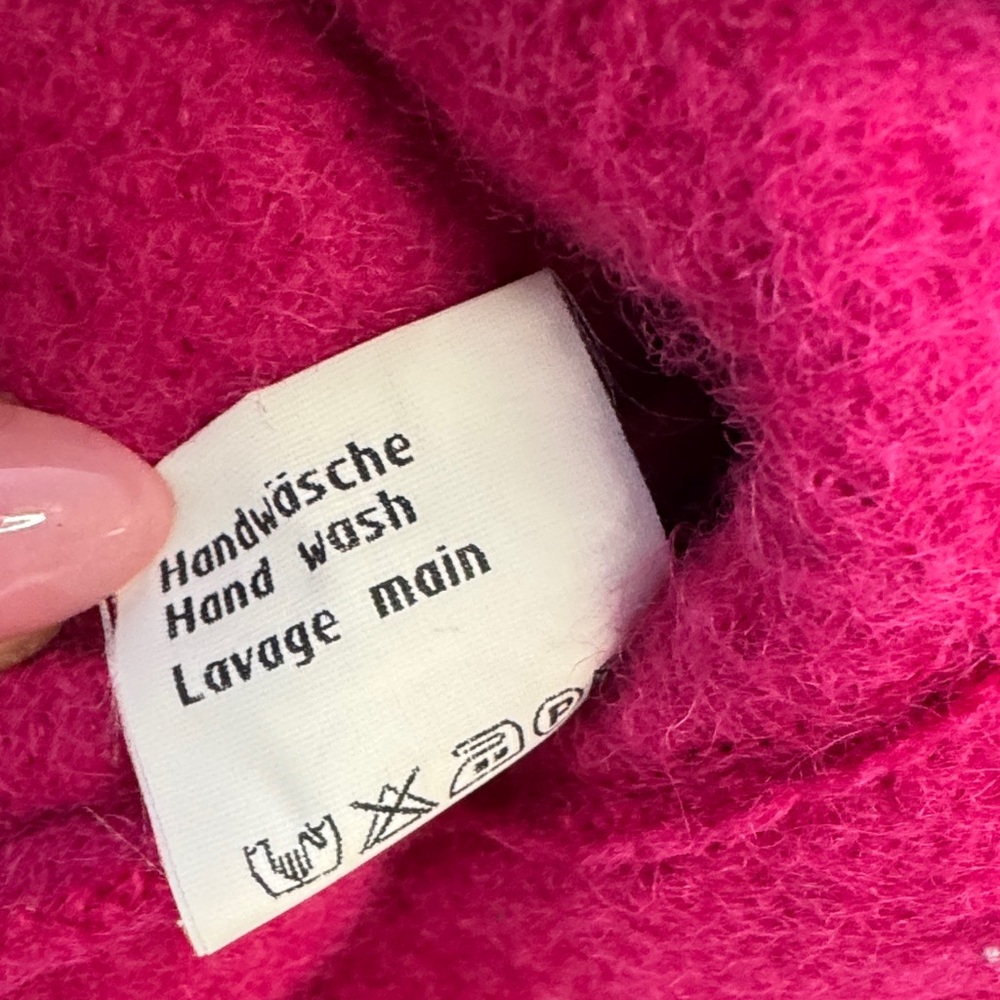 Vintage Giesswein Austrian Wool Jacket Pink Boiled Wool Made in Austria S/M - Picture 11 of 15
